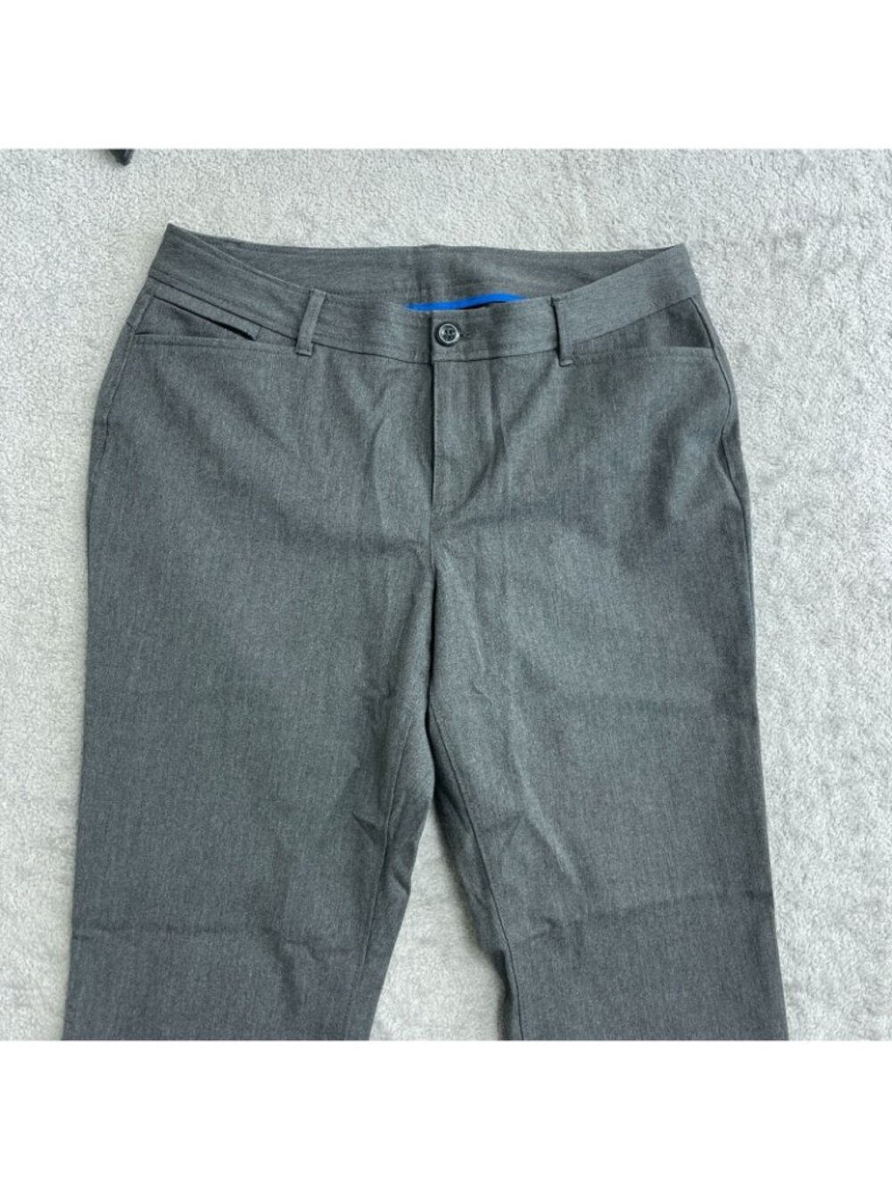 Eddie Bauer Women's 12 Gray Straight-Leg Pants Polyester Blend B1211 - Picture 8 of 10